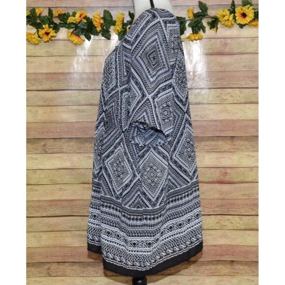 Catherines Black Accordion Beaded Short Sleeve Tunic Blouse Top Plus Size 3X 26W - Picture 6 of 10